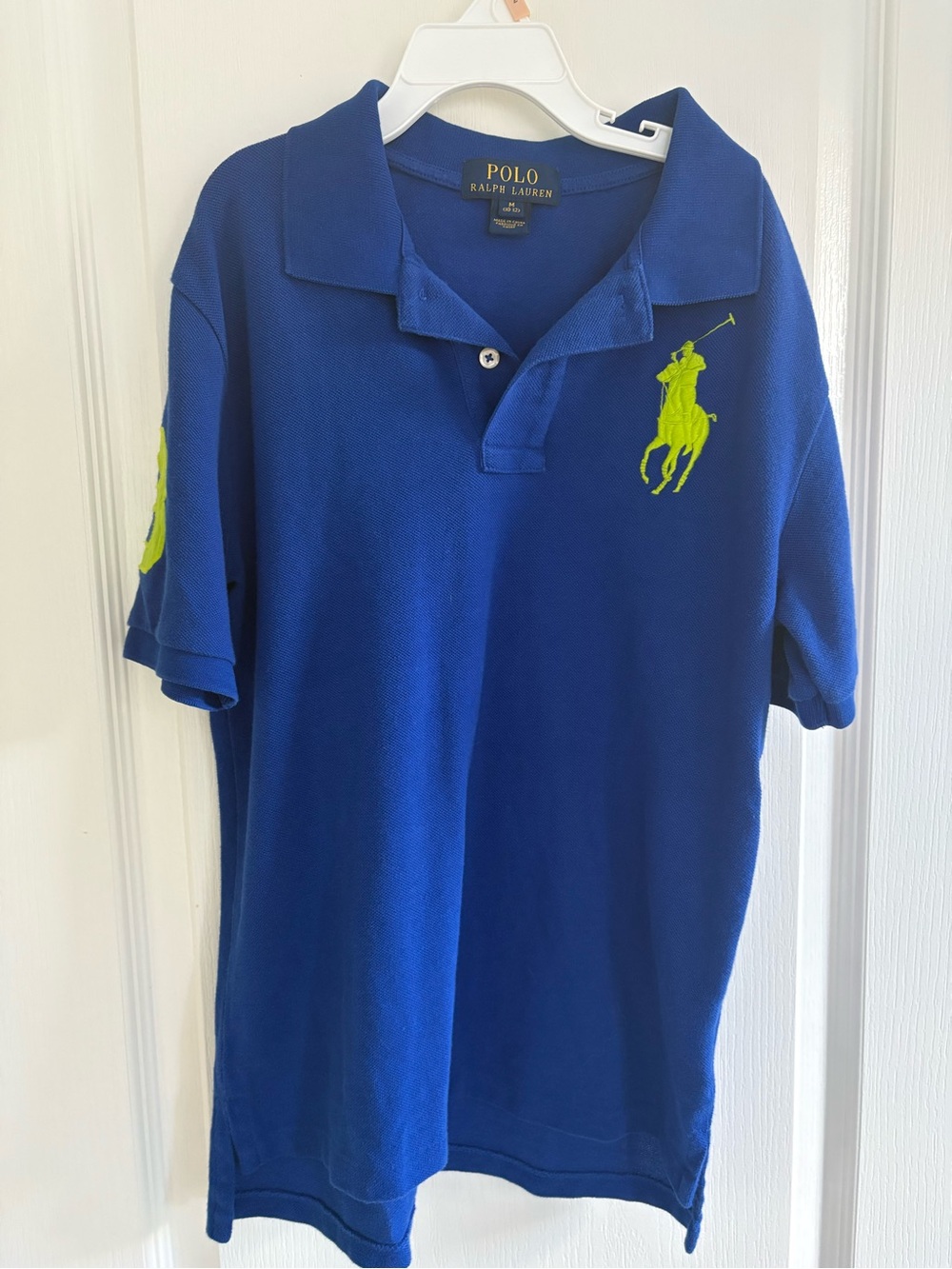 Polo by Ralph Lauren boys Polo Shirt with Neon Yellow Logo